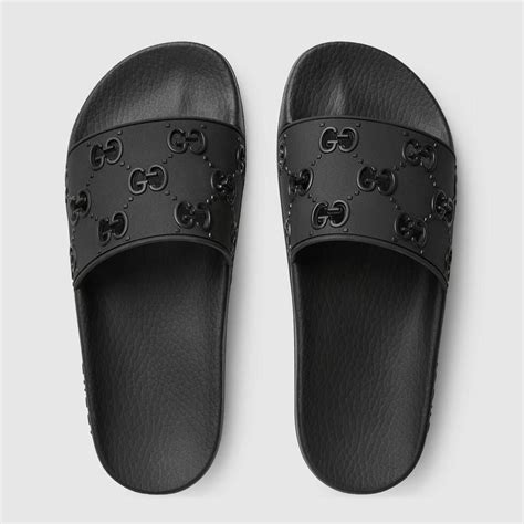 black gucci slides gg|black gucci slides nordstrom.